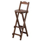 Solid Wood Dining Stools Contemporary Folding Bar Stools with Footrest Brown 1 Piece Bar Stool(29"H) Clearhalo 'Bar Furniture' 'Bar Stools' 'bar_stools' 'furn' 'furn_bar_stools' 'Furniture' 'Kitchen & Dining Furniture' 6768111
