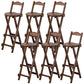 Solid Wood Dining Stools Contemporary Folding Bar Stools with Footrest Brown 6 Piece Set Bar Stool(29"H) Clearhalo 'Bar Furniture' 'Bar Stools' 'bar_stools' 'furn' 'furn_bar_stools' 'Furniture' 'Kitchen & Dining Furniture' 6768114