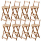 Solid Wood Dining Stools Contemporary Folding Bar Stools with Footrest Natural 8 Piece Set Counter Stool (24"H) Clearhalo 'Bar Furniture' 'Bar Stools' 'bar_stools' 'furn' 'furn_bar_stools' 'Furniture' 'Kitchen & Dining Furniture' 6768120