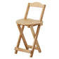 Solid Wood Dining Stools Contemporary Folding Bar Stools with Footrest Natural 1 Piece Short Stool(18"H) Clearhalo 'Bar Furniture' 'Bar Stools' 'bar_stools' 'furn' 'furn_bar_stools' 'Furniture' 'Kitchen & Dining Furniture' 6768121