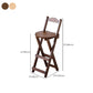 Solid Wood Dining Stools Contemporary Folding Bar Stools with Footrest Clearhalo 'Bar Furniture' 'Bar Stools' 'bar_stools' 'furn' 'furn_bar_stools' 'Furniture' 'Kitchen & Dining Furniture' 6768132