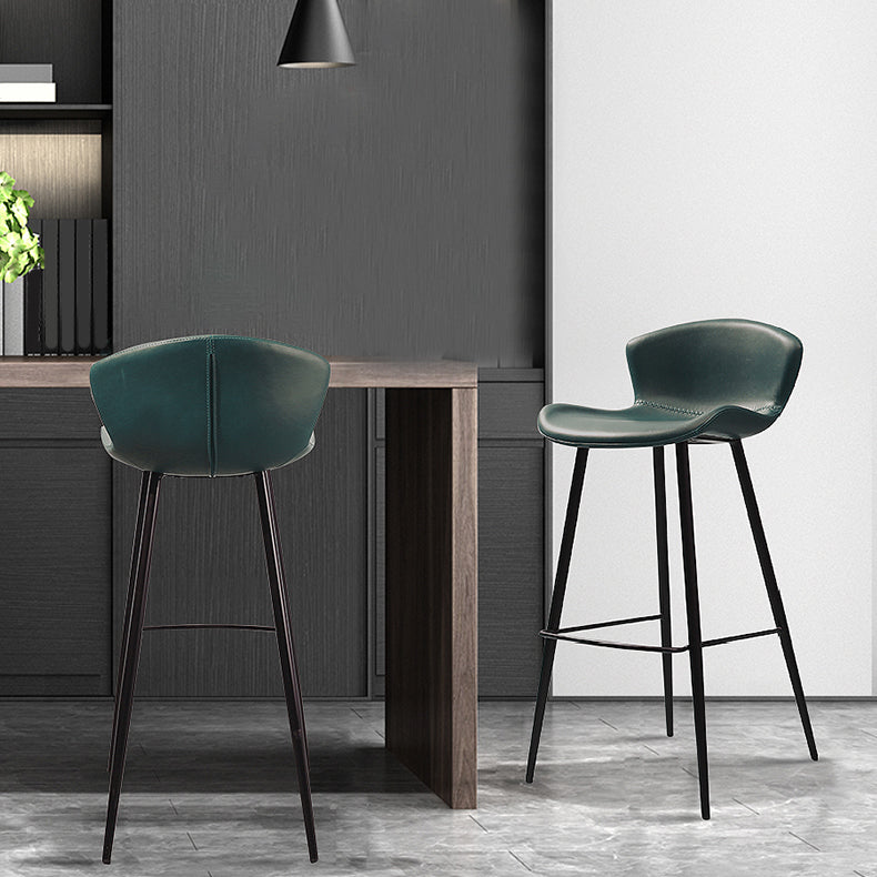 Moderner Barhocker Leder -Rückenlehne Counterhocker für Zuhause