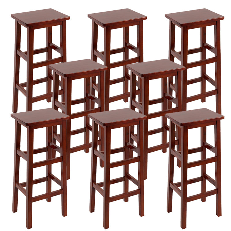 Massivholz Barhocker Footreest Armless Counterhocker für Esszimmer