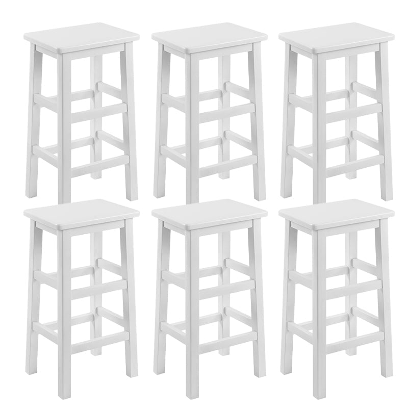 Massivholz Barhocker Footreest Armless Counterhocker für Esszimmer