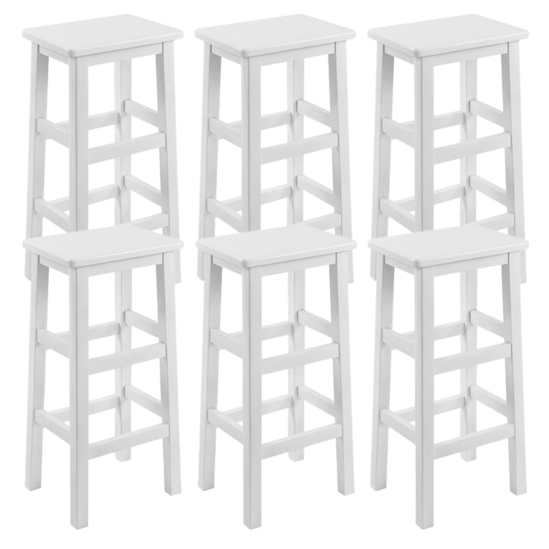 Massivholz Barhocker Footreest Armless Counterhocker für Esszimmer