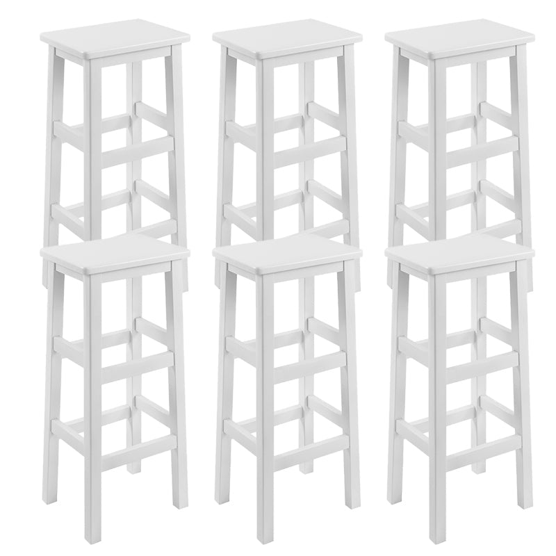 Massivholz Barhocker Footreest Armless Counterhocker für Esszimmer