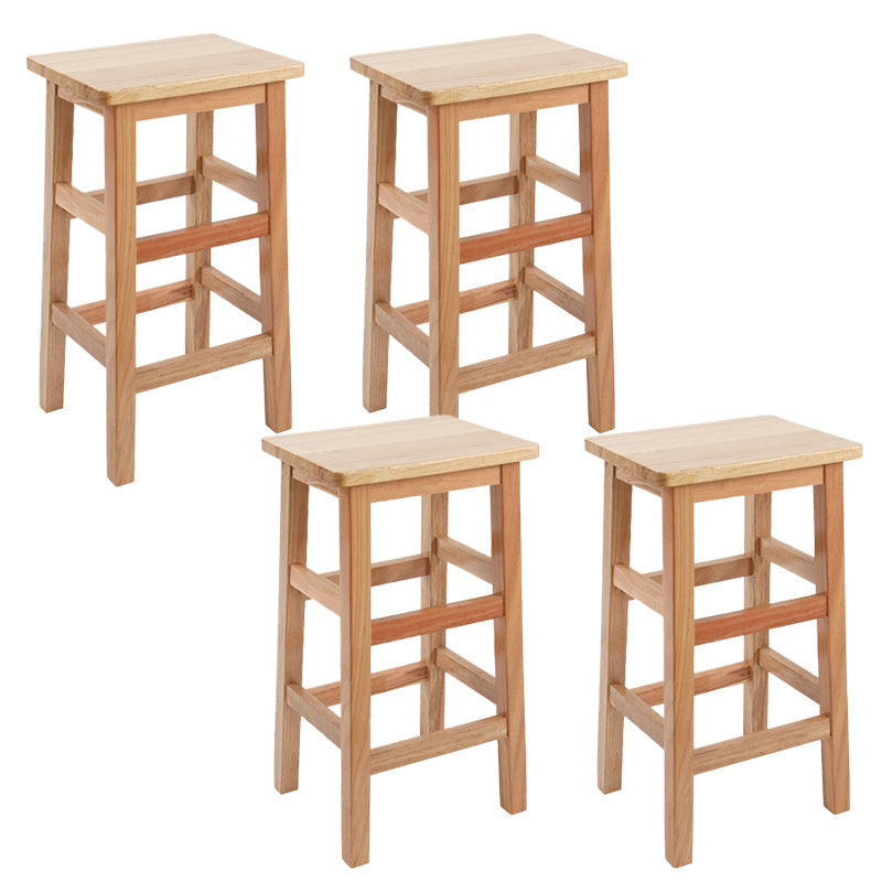 Massivholz Barhocker Footreest Armless Counterhocker für Esszimmer