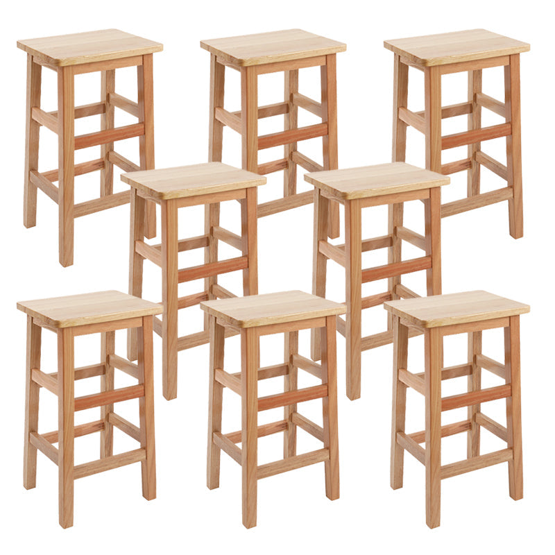 Massivholz Barhocker Footreest Armless Counterhocker für Esszimmer