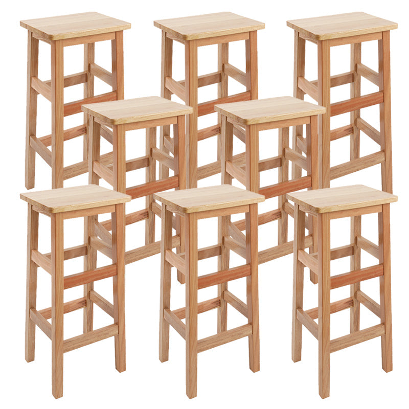 Massivholz Barhocker Footreest Armless Counterhocker für Esszimmer