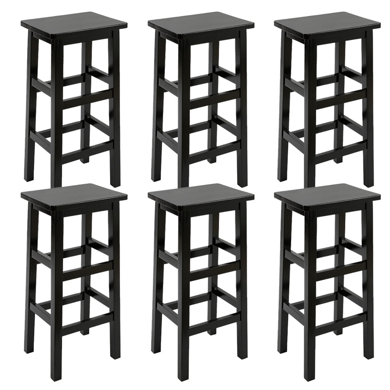 Massivholz Barhocker Footreest Armless Counterhocker für Esszimmer