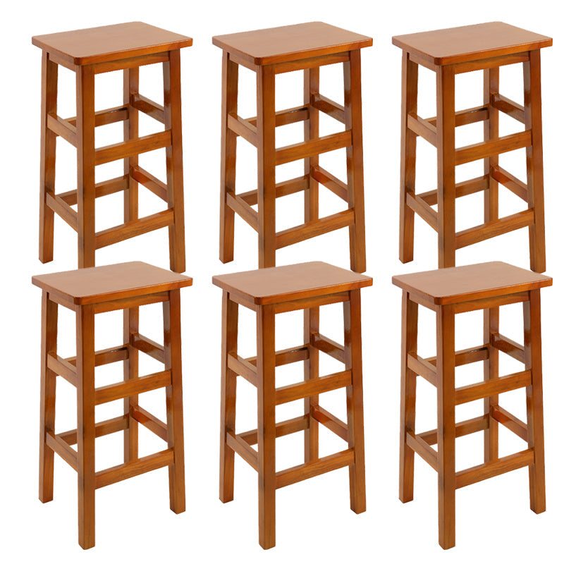 Massivholz Barhocker Footreest Armless Counterhocker für Esszimmer