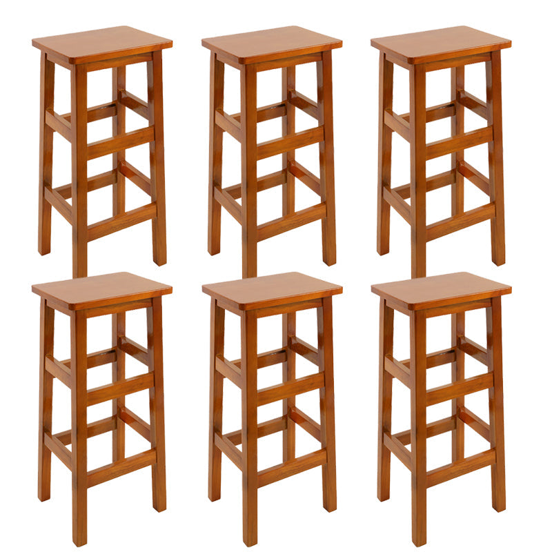 Massivholz Barhocker Footreest Armless Counterhocker für Esszimmer