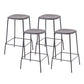 Solid Wood Counter & Bar Stools Modern Indoor Stools with Metal Base
