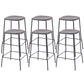 Solid Wood Counter & Bar Stools Modern Indoor Stools with Metal Base