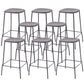 Solid Wood Counter & Bar Stools Modern Indoor Stools with Metal Base