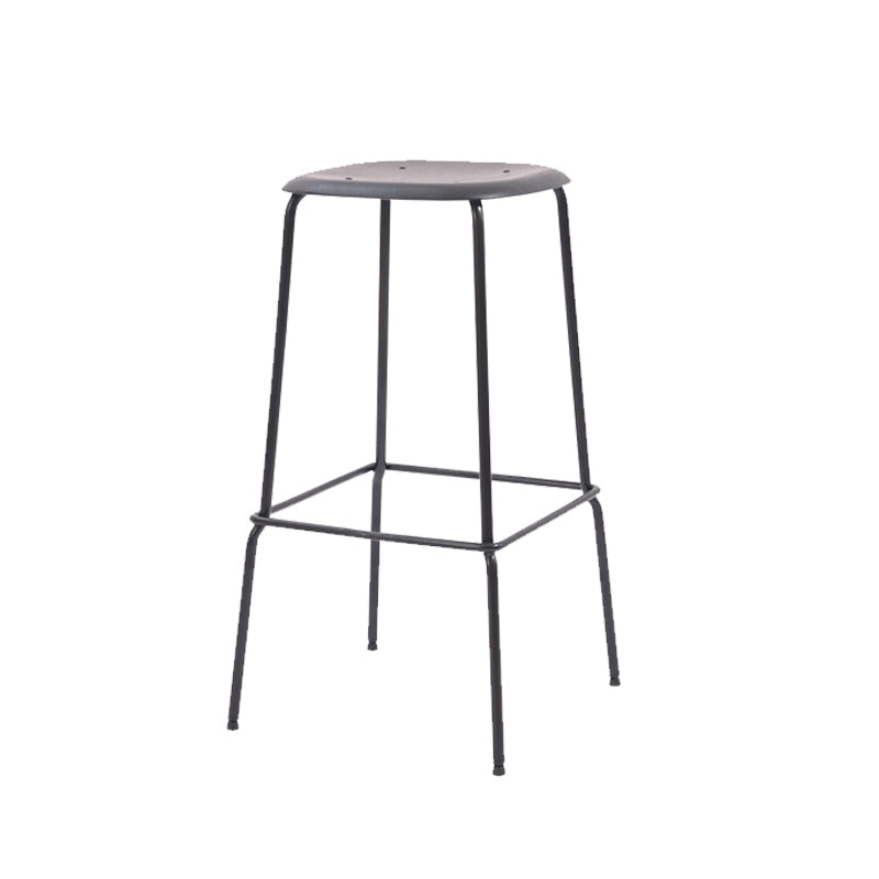 Solid Wood Counter & Bar Stools Modern Indoor Stools with Metal Base