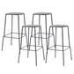 Solid Wood Counter & Bar Stools Modern Indoor Stools with Metal Base