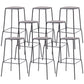 Solid Wood Counter & Bar Stools Modern Indoor Stools with Metal Base