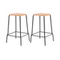 Solid Wood Counter & Bar Stools Modern Indoor Stools with Metal Base