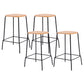 Solid Wood Counter & Bar Stools Modern Indoor Stools with Metal Base