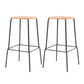 Solid Wood Counter & Bar Stools Modern Indoor Stools with Metal Base
