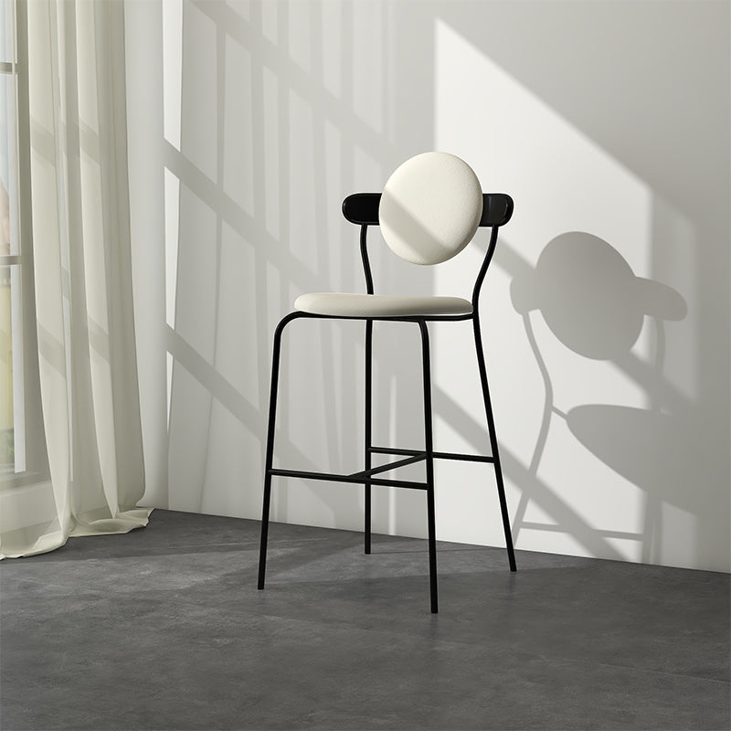 Sgabelli imbottiti bianchi per piccoli luoghi sgabelli da bar per interni industriali