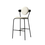 White Upholstered Stools for Small Places Industrial Indoor Bar Stools
