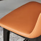 Industrial Faux Leather Bar Stools Indoor Solid Back Stools with Wooden Frame