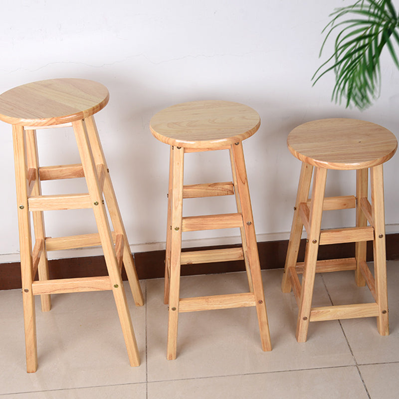 Light Wood Finish Counter & Bar Stools Modern Indoor Stools with 4 Legs Clearhalo 'Bar Furniture' 'Bar Stools' 'bar_stools' 'furn' 'furn_bar_stools' 'Furniture' 'Kitchen & Dining Furniture' 6768328