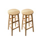 Light Wood Finish Counter & Bar Stools Modern Indoor Stools with 4 Legs 2 Piece Set Bar Stool(31"H) Clearhalo 'Bar Furniture' 'Bar Stools' 'bar_stools' 'furn' 'furn_bar_stools' 'Furniture' 'Kitchen & Dining Furniture' 6768334