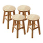 Light Wood Finish Counter & Bar Stools Modern Indoor Stools with 4 Legs 4 Piece Set Short Stool(20"H) Clearhalo 'Bar Furniture' 'Bar Stools' 'bar_stools' 'furn' 'furn_bar_stools' 'Furniture' 'Kitchen & Dining Furniture' 6768343