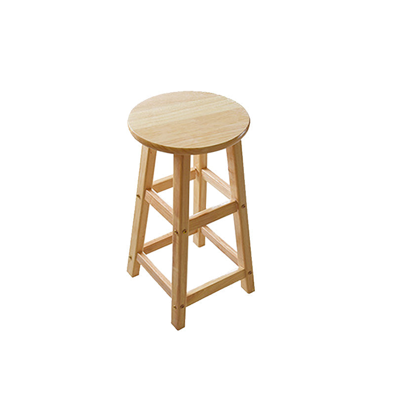 Light Wood Finish Counter & Bar Stools Modern Indoor Stools with 4 Legs 1 Piece Counter Stool (23.5"H) Clearhalo 'Bar Furniture' 'Bar Stools' 'bar_stools' 'furn' 'furn_bar_stools' 'Furniture' 'Kitchen & Dining Furniture' 6768346