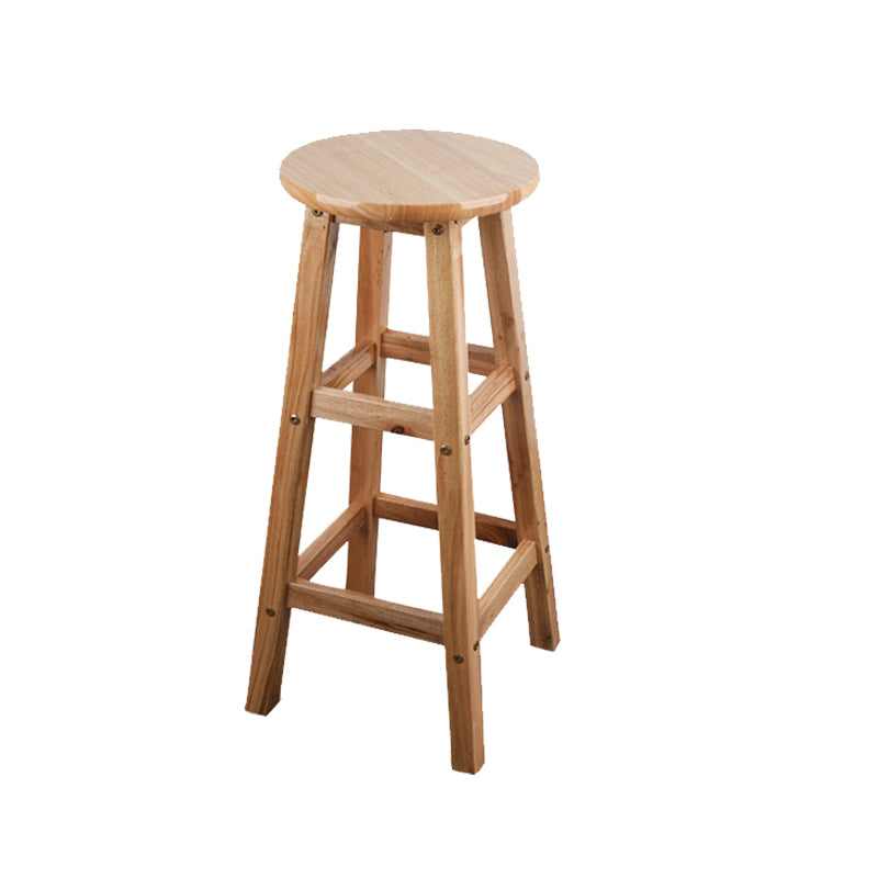 Light Wood Finish Counter & Bar Stools Modern Indoor Stools with 4 Legs 1 Piece Extra Tall Stool(35"H) Clearhalo 'Bar Furniture' 'Bar Stools' 'bar_stools' 'furn' 'furn_bar_stools' 'Furniture' 'Kitchen & Dining Furniture' 6768351