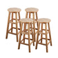 Light Wood Finish Counter & Bar Stools Modern Indoor Stools with 4 Legs 4 Piece Set Extra Tall Stool(35"H) Clearhalo 'Bar Furniture' 'Bar Stools' 'bar_stools' 'furn' 'furn_bar_stools' 'Furniture' 'Kitchen & Dining Furniture' 6768353