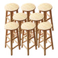 Light Wood Finish Counter & Bar Stools Modern Indoor Stools with 4 Legs 8 Piece Set Bar Stool(28"H) Clearhalo 'Bar Furniture' 'Bar Stools' 'bar_stools' 'furn' 'furn_bar_stools' 'Furniture' 'Kitchen & Dining Furniture' 6768360