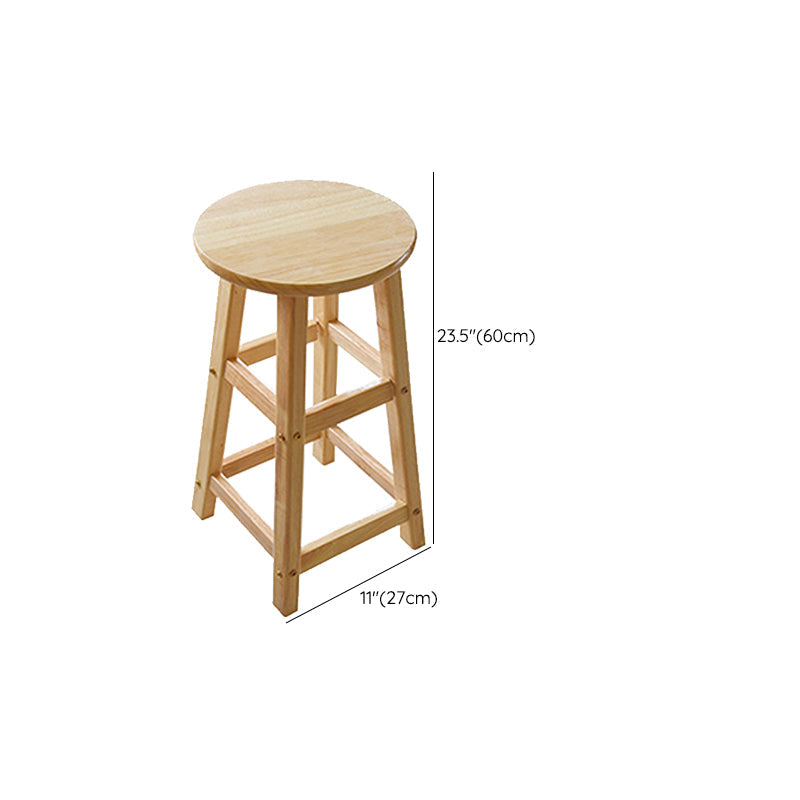 Light Wood Finish Counter & Bar Stools Modern Indoor Stools with 4 Legs Clearhalo 'Bar Furniture' 'Bar Stools' 'bar_stools' 'furn' 'furn_bar_stools' 'Furniture' 'Kitchen & Dining Furniture' 6768363