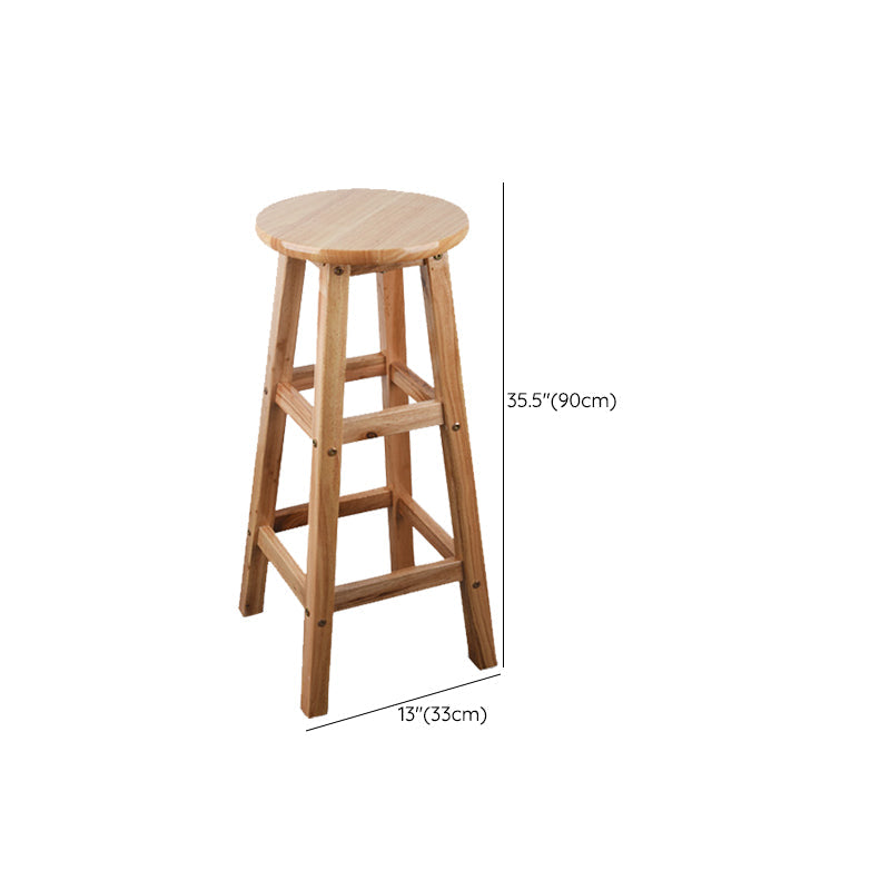 Light Wood Finish Counter & Bar Stools Modern Indoor Stools with 4 Legs Clearhalo 'Bar Furniture' 'Bar Stools' 'bar_stools' 'furn' 'furn_bar_stools' 'Furniture' 'Kitchen & Dining Furniture' 6768366