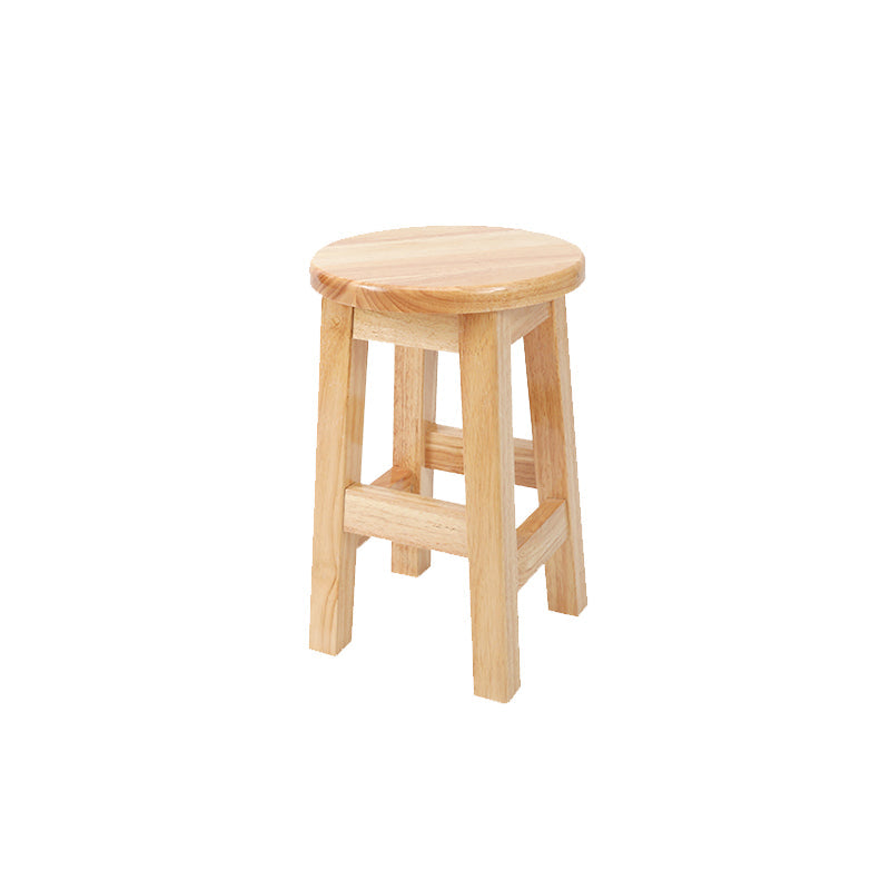 Modern Style Bar Stool Solid Wood Counter Stool for Dining Room 1 Piece Short Stool(18"H) Clearhalo 'Bar Furniture' 'Bar Stools' 'bar_stools' 'furn' 'furn_bar_stools' 'Furniture' 'Kitchen & Dining Furniture' 6768368
