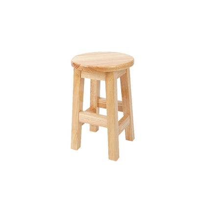 Modern Style Bar Stool Solid Wood Counter Stool for Dining Room 1 Piece Short Stool(18"H) Clearhalo 'Bar Furniture' 'Bar Stools' 'bar_stools' 'furn' 'furn_bar_stools' 'Furniture' 'Kitchen & Dining Furniture' 6768368