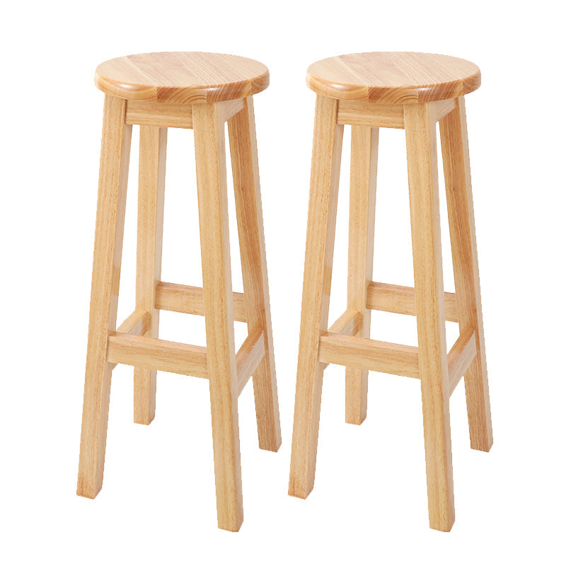 Modern Style Bar Stool Solid Wood Counter Stool for Dining Room 2 Piece Set Bar Stool(31"H) Clearhalo 'Bar Furniture' 'Bar Stools' 'bar_stools' 'furn' 'furn_bar_stools' 'Furniture' 'Kitchen & Dining Furniture' 6768379