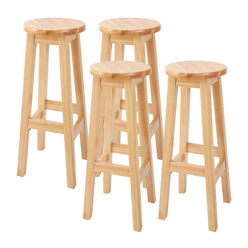 Modern Style Bar Stool Solid Wood Counter Stool for Dining Room 4 Piece Set Bar Stool(31"H) Clearhalo 'Bar Furniture' 'Bar Stools' 'bar_stools' 'furn' 'furn_bar_stools' 'Furniture' 'Kitchen & Dining Furniture' 6768382