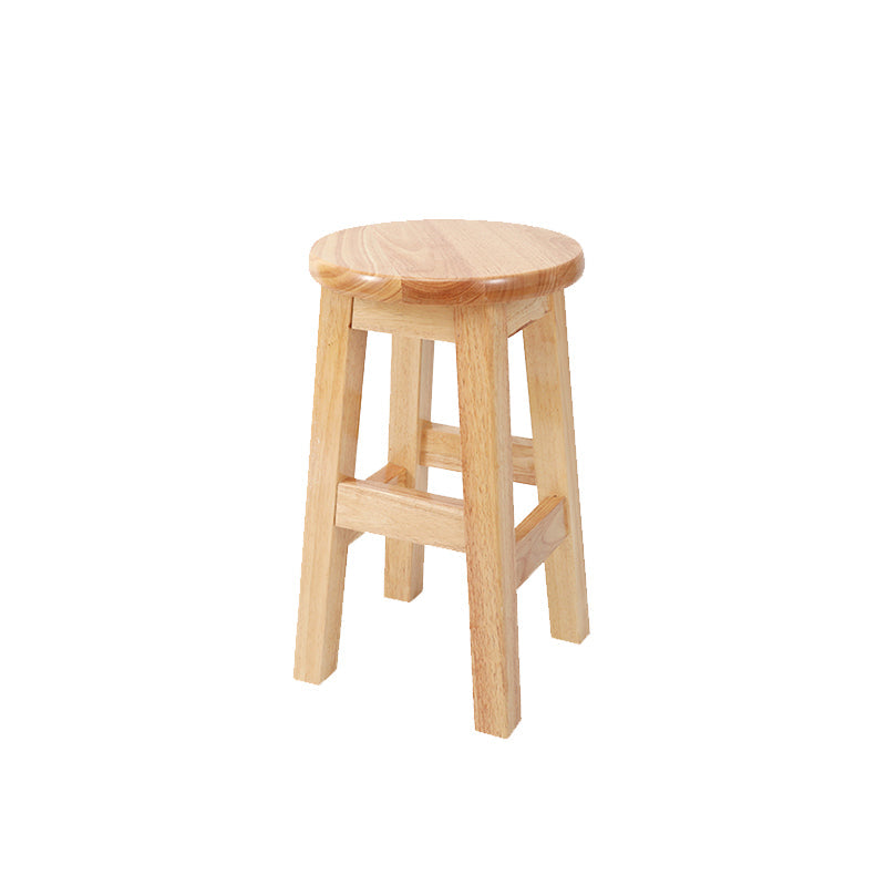 Modern Style Bar Stool Solid Wood Counter Stool for Dining Room 1 Piece Short Stool(20"H) Clearhalo 'Bar Furniture' 'Bar Stools' 'bar_stools' 'furn' 'furn_bar_stools' 'Furniture' 'Kitchen & Dining Furniture' 6768386