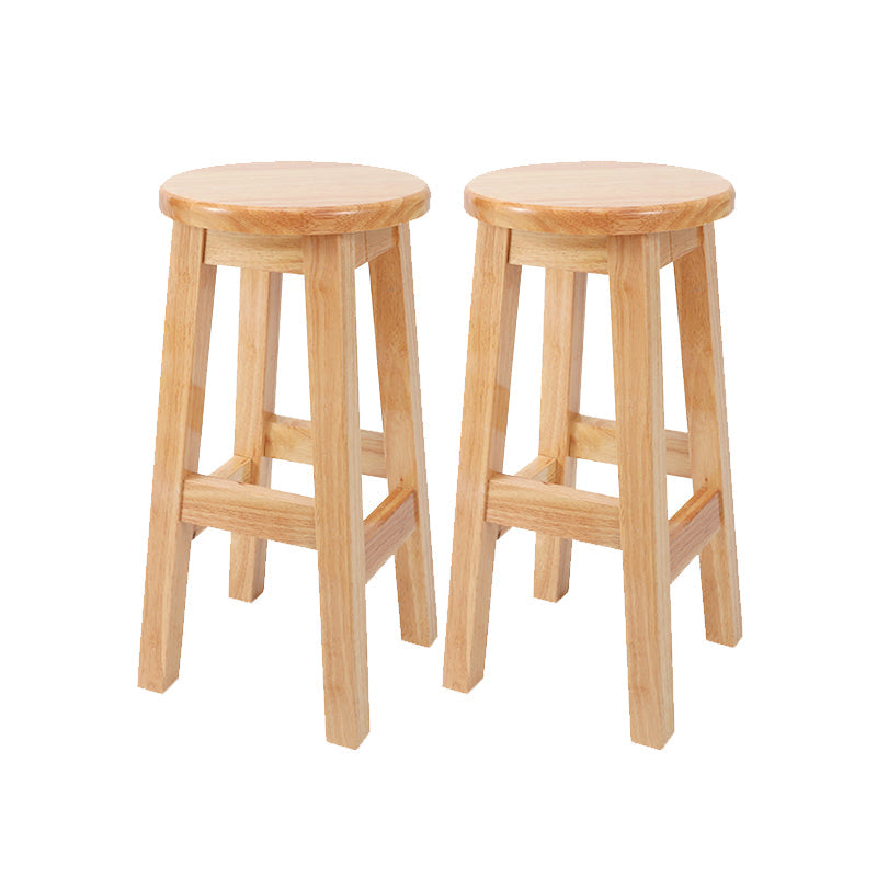 Modern Style Bar Stool Solid Wood Counter Stool for Dining Room 2 Piece Set Counter Stool (23.5"H) Clearhalo 'Bar Furniture' 'Bar Stools' 'bar_stools' 'furn' 'furn_bar_stools' 'Furniture' 'Kitchen & Dining Furniture' 6768392