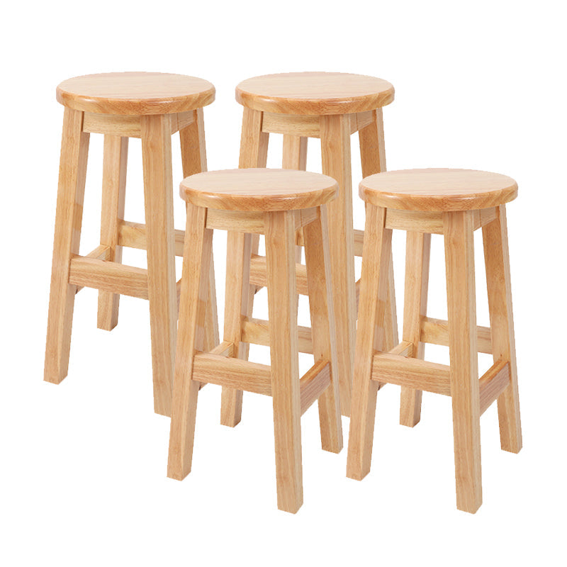 Modern Style Bar Stool Solid Wood Counter Stool for Dining Room 4 Piece Set Counter Stool (23.5"H) Clearhalo 'Bar Furniture' 'Bar Stools' 'bar_stools' 'furn' 'furn_bar_stools' 'Furniture' 'Kitchen & Dining Furniture' 6768393