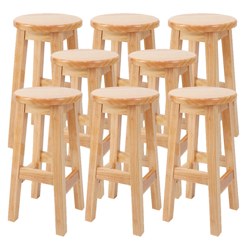 Modern Style Bar Stool Solid Wood Counter Stool for Dining Room 8 Piece Set Counter Stool (23.5"H) Clearhalo 'Bar Furniture' 'Bar Stools' 'bar_stools' 'furn' 'furn_bar_stools' 'Furniture' 'Kitchen & Dining Furniture' 6768395