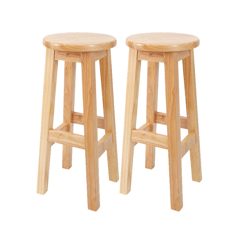 Modern Style Bar Stool Solid Wood Counter Stool for Dining Room 2 Piece Set Bar Stool(28"H) Clearhalo 'Bar Furniture' 'Bar Stools' 'bar_stools' 'furn' 'furn_bar_stools' 'Furniture' 'Kitchen & Dining Furniture' 6768397