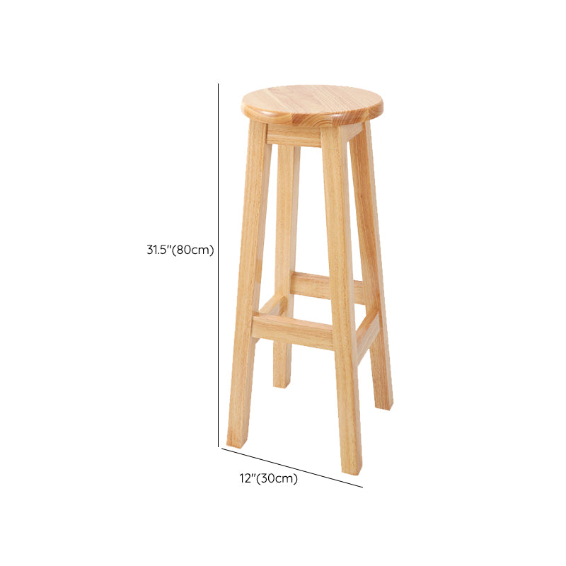 Modern Style Bar Stool Solid Wood Counter Stool for Dining Room Clearhalo 'Bar Furniture' 'Bar Stools' 'bar_stools' 'furn' 'furn_bar_stools' 'Furniture' 'Kitchen & Dining Furniture' 6768405