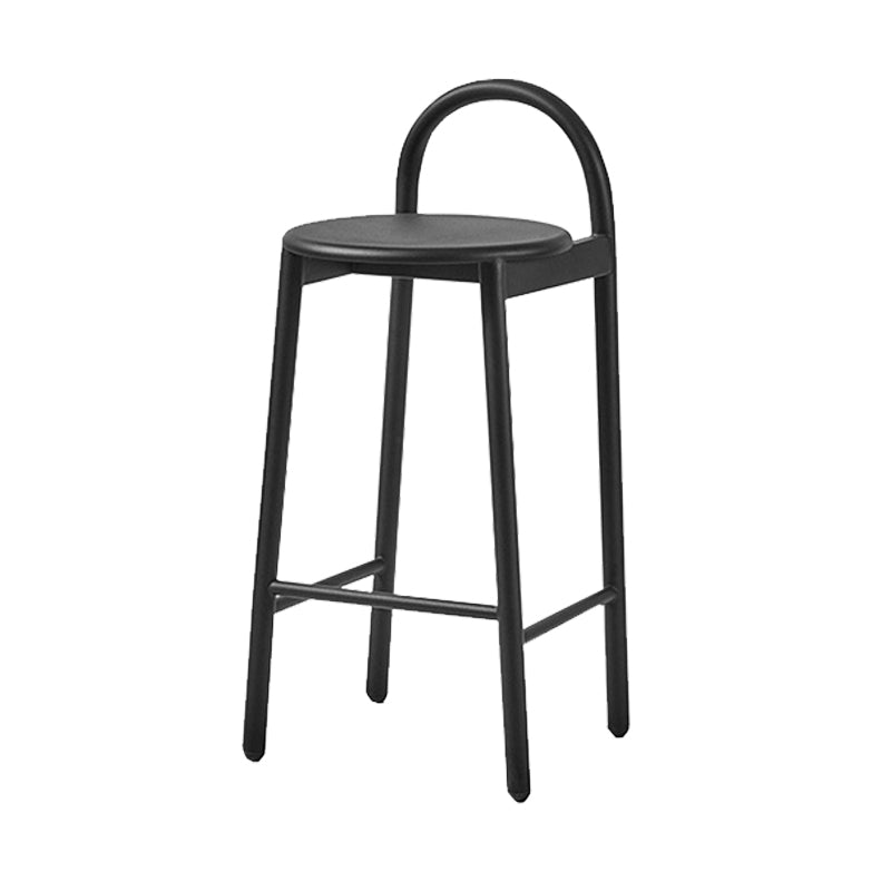 Matte afwerking Wood Bar & Teller stoelen Moderne binnenkrukken met metalen frame