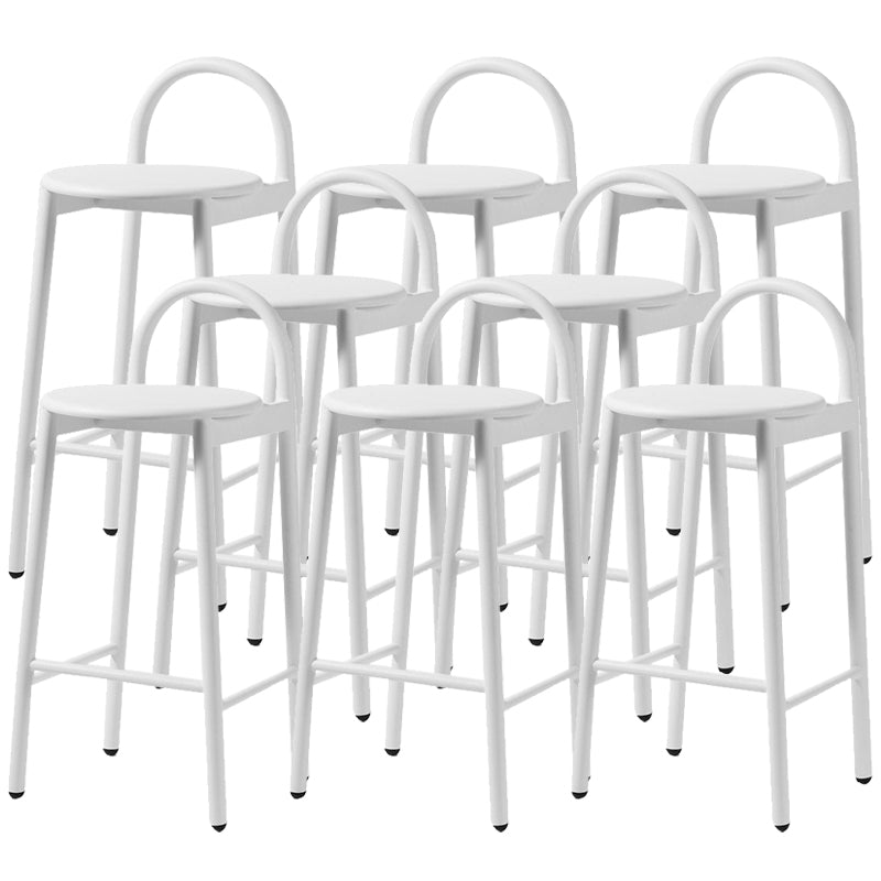 Matte afwerking Wood Bar & Teller stoelen Moderne binnenkrukken met metalen frame