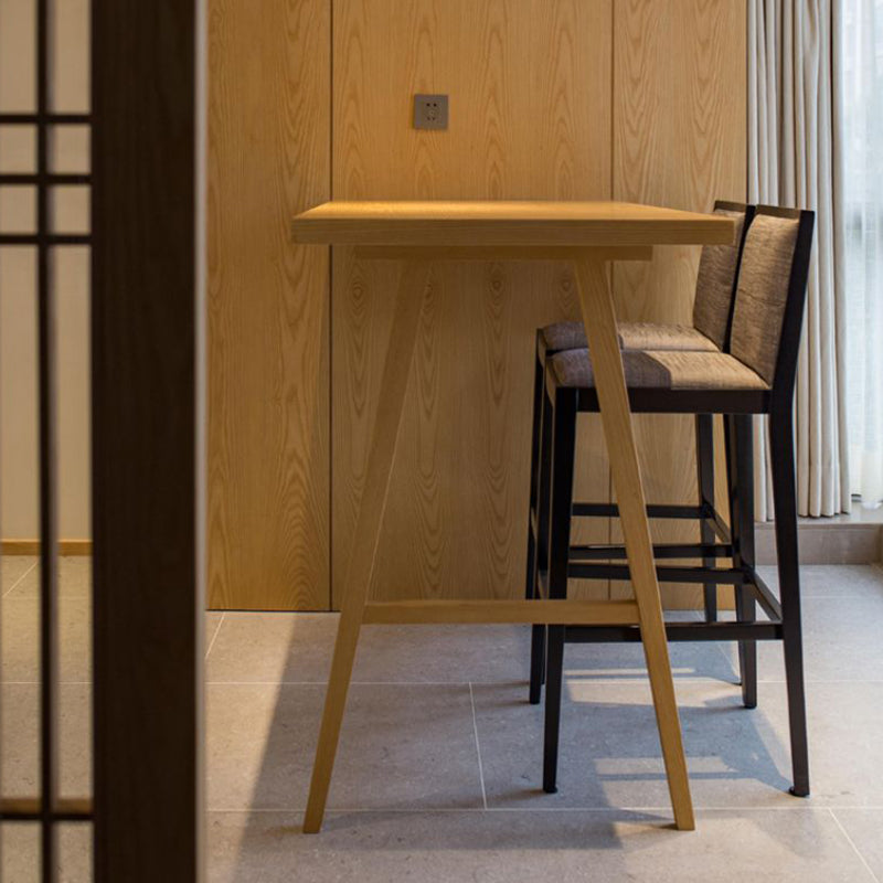 Linen Stools with Ash Wood Frame Industrial Counter & Bar Stools for Home